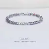 Pulseira Super Brilhante de Cristal Austríaco Genuíno para Mulheres, Pulseira de Pedras Preciosas Rosa e Roxas, Fashion, Doce, Brilhante e Luxo Acessível