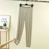 Pantalones casuales de verano para mujer, a prueba de mosquitos, tela modal fina, con puño en los tobillos, se pueden usar al aire libre, pantalones para aire acondicionado
