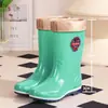 Zapatos de agua de caña alta y media para mujer, botas de lluvia de caña corta para adultos para mujer, botas de agua de moda forradas de felpa para verano para mujer, botas de lluvia antideslizantes para mujer, zapatos impermeables