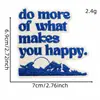Energia Positiva Frase Curta em Inglês Patch de Tecido Patch Bordado Azul Patch Emblema para Passar Decoração Bordada Acessórios para Roupas e Malas