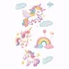 Papel de tatuaje temporal de colores de unicornio arcoíris transfronterizo fácil de limpiar brazo pecho chica atractiva hermana real nicho