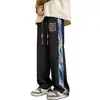 Calça Masculina Estilo Chinês Nova Outono e Inverno Lã Solta Tamanho Grande Masculina Perna Larga Reta Calça de Moletom Casual Masculina Calça Casual Masculina