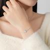 Pulsera Yilu You de plata de ley 925 para mujer, pulsera de piedra de cristal con estrellas que combina con todo, pulsera de alce navideño