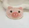 Pasador de cereza tejido a mano de lana personalizado, clip lateral de flor coreana tejido a mano, joyería para mujer, accesorios para el cabello, venta al por mayor, envío gratis
