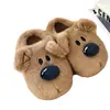 Lindas y divertidas pantuflas de peluche para parejas, nuevo modelo otoño e invierno 2026, pantuflas peludas tipo slip-on de estilo casual para el hogar