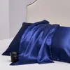 Envío directo transfronterizo Temu Etiquetado al por mayor en stock Satén de seda simulada Funda de almohada Núcleo de almohada sedoso refrescante Funda de almohada Ropa de cama
