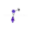 Brincos de titânio f136 com pingente de pipa de zircônia g23 titânio rosca interna joia para piercing no lábio stud de osso da orelha