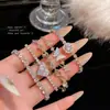 Pulseira Ajustável Full Diamond Zircônia Estilo Coreano 2025 Novo Design de Nicho Joia de Mão Versátil Joias Simples Exquisite