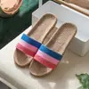 Pantuflas de Lino para Primavera, Otoño y Verano, Pantuflas de Verano Tejidas de Paja de Ratán con Suela Gruesa para Hombres y Mujeres, Adecuadas para Uso en Casa y en Interiores