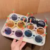 Gafas de sol de moda resistentes a los rayos UV para niños, gafas de sol antideslizantes con dibujos animados para niños y niñas, gafas para bebés, marea