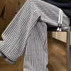 Pantalones de Chándal de Rayas Verticales para Hombre, Pantalones Largos hasta el Suelo, Pantalones Casuales Americanos de Otoño e Invierno, Pantalones Largos Rectos de Pierna Ancha, Pantalones de Chándal de Tallas Grandes