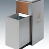 Cubo de Minifigura Personalizado Centro Comercial Ascensor Riel Deslizante Vertical de Acero Inoxidable Montado en Piso Ceniza Negra Oro Rosa Cubo de Basura Fábrica