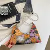 Bolso de axila de moda con flores bordadas de lentejuelas, gran capacidad, nuevo modelo 2026, bolso de hombro único de estilo chino floral bordado para mujer
