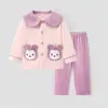 Pijama de isla de forro polar para niños, conjuntos de franela de otoño e invierno para niños, forro polar de coral engrosado para niños mayores, oferta especial de liquidación