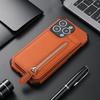 Para iphone11Pro bolsa para cartão capa de celular aba com zíper XSMax padrão de fibra de cartão capa protetora para comércio exterior