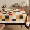 Mantel estilo vintage francés 2026 modelo nuevo, impermeable y a prueba de aceite, fácil de limpiar, lujo ligero con un toque de alta gama, mantel individual de algodón y lino