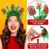 Navidad Dibujos Animados Muñeco de Nieve Reno Diadema de Rayas de Colores Decoración para Fiestas Infantiles Copo de Nieve Diadema de Gorro de Navidad