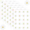 Pegatinas sencillas de margaritas blancas, pegatinas decorativas de flores pequeñas estilo fresco, mini pegatinas de flores para diarios, paredes y tazas de agua