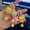 Nuevo Llavero de Bob Esponja para Mochila Lindo Regalo para Mejores Amigos Accesorio de Dibujos Animados Colgante para Niñas y Parejas