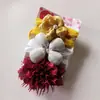 Diadema de Rosquilla para Niños Europeos y Americanos Set de Tres Piezas de Accesorios para el Cabello de Niñas de Flores Triples Diadema de Nylon para Bebé Tocado