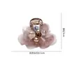 Pinza de Garra Pequeña Flor de Organza con Purpurina Estilo Hada Pinza para el Cabello Rosa Claro Suave para Cabello Fino Pinza Lateral de Lujo Ligero Accesorios para el Cabello de Princesa