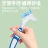 Cepillo de dientes especial de doble cabeza para limpieza de dentaduras postizas de adulto mango grande cepillo de dientes de doble cara para dentaduras postizas cepillo para cuidado de brackets venta al por mayor de fábrica