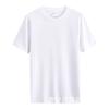 Tecnologia preta em estoque camiseta branca à prova de três (água, poeira, impacto) masculina 200g algodão de fibra longa manga curta gelada cor sólida camisa básica top atacado
