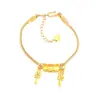 Pulseira Universal Dourada Areia Antiga de Longa Duração Corrente DIY Corrente Cauda de Tigre Ajustável com Corrente Extensora Pulseira Dourada Areia