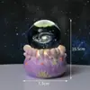 Esfera de Cristal Tallada Cielo Estrellado Luz de Noche Giratoria Adornos Decoraciones de Dormitorio Regalos de Cumpleaños para Niñas y Mejores Amigas