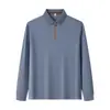 Polo de Manga Larga con Cuello Camisero, Estampado de Piña/7A Antibacterial/70D/220G, personalizable con logo, unisex, business casual