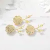 Fabricantes atacadistas de materiais para acessórios de joias semiacabados metal banhado a ouro broche de flor suporte vazio DIY acessórios para lapela