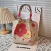 Bolso Premium, Bolso Tote Portátil para el Trabajo y Salidas, Bolso Tejido de Gran Capacidad, Bolso Cuadrado Pequeño para Viajes Diarios, Bolsa de Almacenamiento