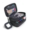 Bolsa de Maquiagem Impermeável de Camada Dupla Padrão Geométrico de Diamante Criativo Bolsa de Higiene Pessoal Nova Bolsa de Armazenamento de Nylon Estojo de Maquiagem Portátil Venda por Atacado