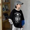Camiseta de manga larga para niño primavera y otoño 2025 nueva camisa base de primavera para niños suéter fino de primavera para niños grandes de moda