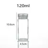 Frasco Quadrado de Vidro para Tempero 120ml Cominho Pimenta Chili Frasco de Especiarias Frasco Recarregável Frasco para Tempero de Churrasco Tempero de Pimenta