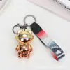 Chaveiro Criativo de Panda Feminino Desenho Animado Fofo Brinquedo Luminoso Casal Pingente de Chaveiro de Mochila Escolar Pingente Masculino para Pendurar