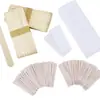 Palo de cera de lana de 88 mm palo de cera cera para depilar cejas raspador de cera letrero de madera desechable juego de palos de cera depilatoria productos de origen