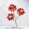 Lirio Araña Artificial de 3 Cabezas, Lirio de Lluvia y Flor Manju Shaw para Decoración de Salón de Bodas, Arreglo Floral, Decoración del Hogar, Flores de Seda