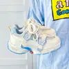 Zapatillas Deportivas Papá Mariposa Blanca y Azul para Niñas, Verano 2026, Malla Simple, Moda Versátil, Ligeras, Zapatos para Estudiantes, Suela Gruesa