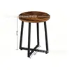 Estantería Redonda de Almacenamiento Estilo Nórdico Minimalista Moderno con Combinación de Hierro y Madera Mesa Lateral Mesa de Café Directo de Fábrica