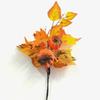 Ramas Simuladas de Hoja de Arce y Bayas Ramo para Jarrón de Halloween Rama Única Rama de Flor de Festival de la Cosecha Decoración de Hoja de Arce de Calabaza de Otoño