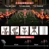 Decorações de Halloween para exterior, luzes solares à prova d'água para jardim e pátio, luzes de chão de morcego realistas e assustadoras com luz roxa