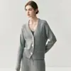 Cárdigan de Punto con Botones Gruesos y Suéter de Cachemira Ajustable a la Cintura para Mujer, Suéter de Punto de Moda con Cuello en V y Mangas Largas