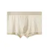 Nova cueca de seda gelada para homens, respirável, antibacteriana, de secagem rápida, fresca ao toque, padrão xadrez pied-de-poule, boxer tamanho grande para adolescentes