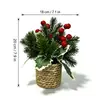 Decoraciones de árbol de Navidad artificial con bayas pequeñas estilo nórdico transfronterizo para recepción y arrangement de escena de mesa