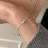 Nova pulseira de laço feminina personalidade doce luxo leve requintado design de nicho corrente osso de cobra joias atacado
