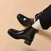 Botas de tornozelo com sola grossa, botas Chelsea confortáveis para mulheres, nova coleção outono/inverno 2026, botas estilosas de salto médio e grosso, calçado versátil