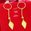 Brincos Borboleta de Cintura Fina Banhados a Ouro de Latão para Mulheres, Design de Nicho, Sensação de Luxo, Novos Brincos com Franjas Estilo Chinês Novo Que Não Desbotam Facilmente