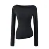 Camiseta de manga larga ajustada estilo coreano y falda de cintura alta, un conjunto versátil de dos piezas para mujer, perfecto para otoño