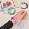 Plato flotante de flores degradadas tocando raíz enredada pulsera de jade blanco suave imitación Bodhi cuentas de Buda Wenwan enredadas suave traje para estudiantes hombres y mujeres